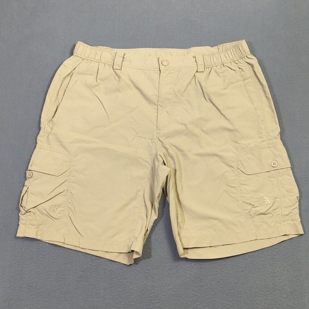 The North Face Shorts Men's L Beige Nylon Horizon Peak Cargo Outdoor Hiking Camp